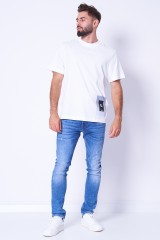T-shirt biały z nadrukiem CALVIN KLEIN JEANS