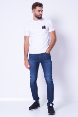T-shirt biały z naszywką ARMANI EXCHANGE