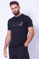 T-shirt czarny z nadrukiem ARMANI EXCHANGE