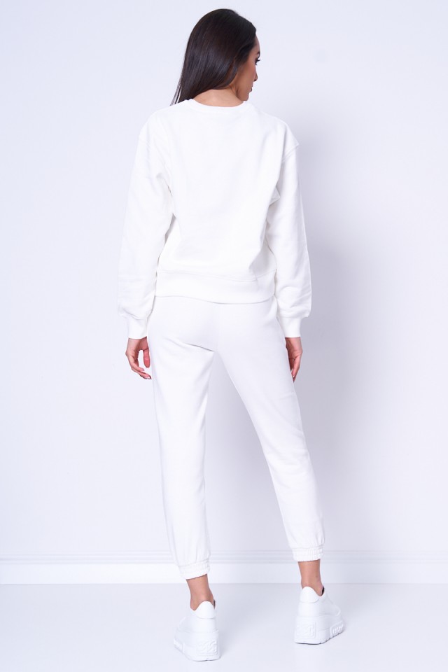 Bluza biała z logo ABETONE 4 MAGLIA PINKO