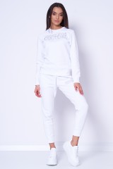 Bluza biała z logo VERSACE JEANS COUTURE