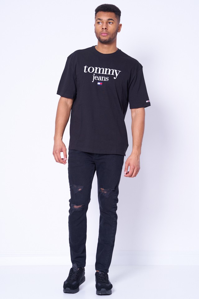 T-shirt czarny z logo TOMMY JEANS