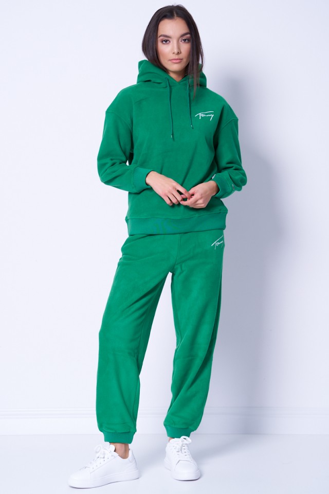 Spodnie dresowe zielone SIGNATURE FLEECE SWEATPANT TOMMY JEANS