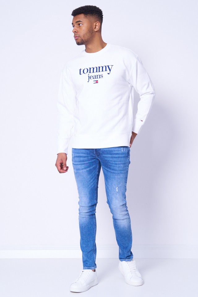 Bluza biała z nadrukiem MODERN CORP LOGO CREW TOMMY JEANS
