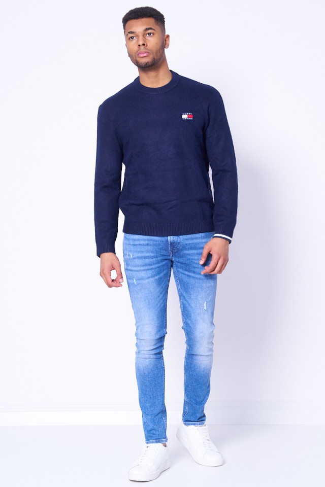 Sweter granatowy BADGE CREW TOMMY JEANS