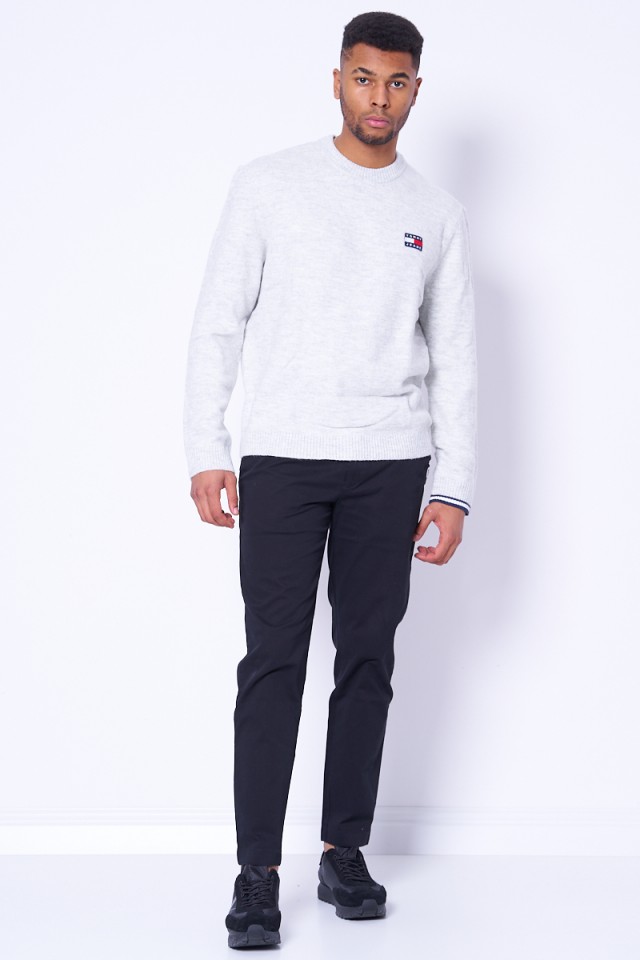 Sweter szary BADGE CREW TOMMY JEANS