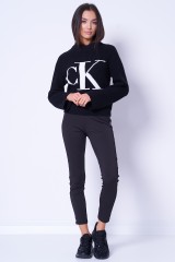 Sweter czarny z logo CALVIN KLEIN JEANS