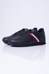 Sneakersy czarne ICONIC RUNNER LEATHER TOMMY HILFIGER