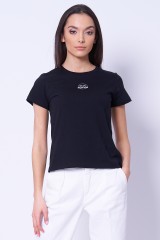 T-shirt czarny z logo BUSSOLOTTO T-SHIRT