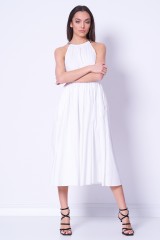 Sukienka biała midi MICHAEL KORS