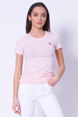T-shirt klasyczny różowy GUESS