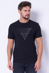 T-shirt czarny z aplikacją GUESS