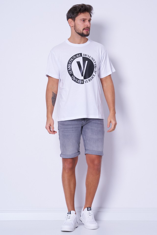 T-shirt biały z nadrukiem VERSACE JEANS COUTURE