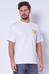 T-shirt biały NEW VEMBLEM VERSACE JEANS COUTURE