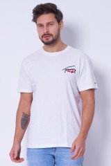 T-shirt biały GRAPHIC SIGNATURE TOMMY JEANS