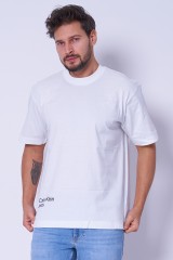 T-shirt biały z nadrukiem na plecach CALVIN KLEIN JEANS