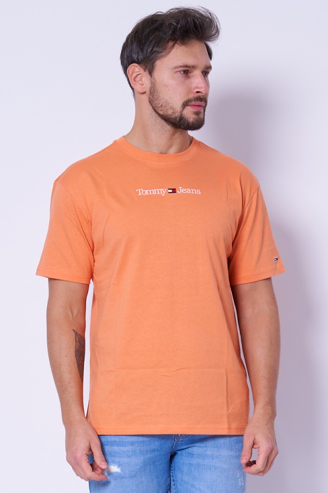T-shirt pomarańczowy CLASSIC LINEAR TOMMY JEANS