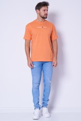 T-shirt pomarańczowy CLASSIC LINEAR TOMMY JEANS