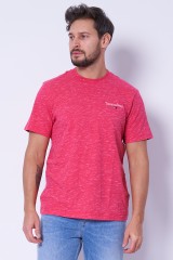 T-shirt różowy z logo HEATHERED SLUB TOMMY JEANS