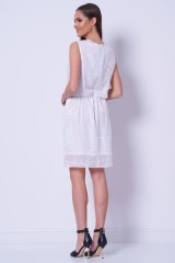 Sukienka biała z logo ARMANI EXCHANGE