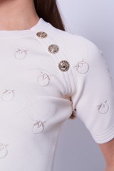 Bluzka beżowa z logo GIJON MAGLIA PINKO