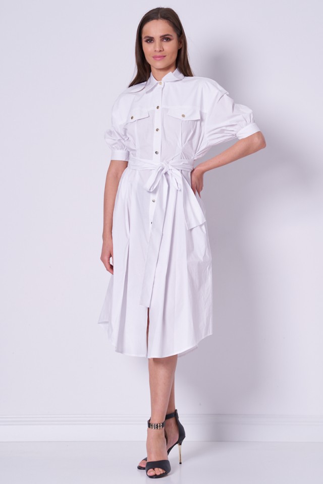 Sukienka biała koszulowa ABBIGLIATO PINKO