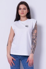 T-shirt biały KARL LAGERFELD
