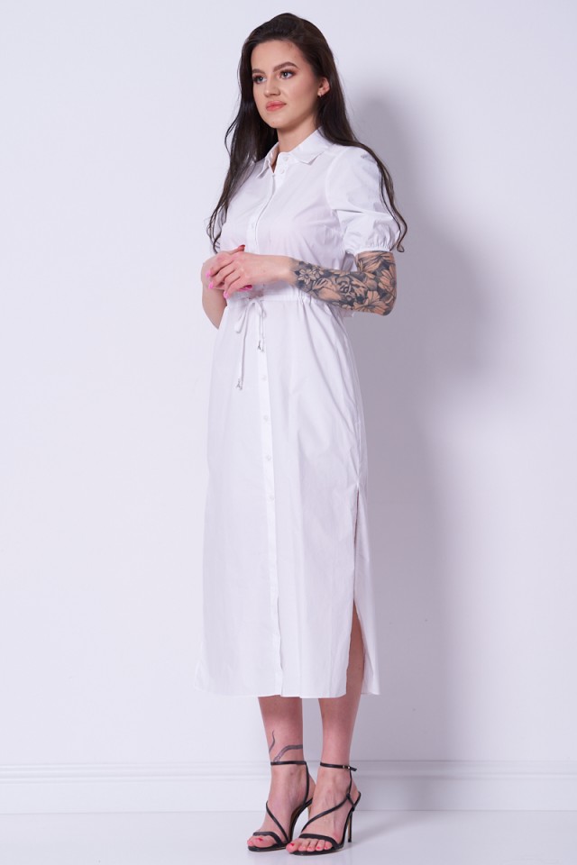 Sukienka koszulowa biała PATRIZIA PEPE