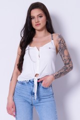 Top biały ESSENTIAL STRAPPY TOMMY JEANS