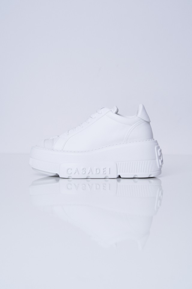 Sneakersy białe na platformie CASADEI