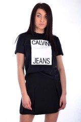 T-shirt STRAIGHT SS BLACK CALVIN KLEIN JEANS