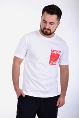 T-shirt BOX CHEST REG SS WHITE CALVIN KLEIN JEANS
