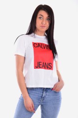 T-shirt STRAIGHT SS WHITE CALVIN KLEIN JEANS