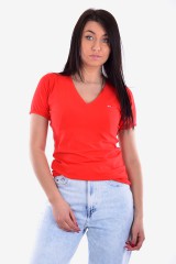 T-shirt TJW SHORTSLEEVE STRETCH TEE RED TOMMY JEANS