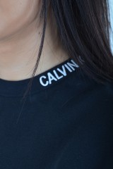 T-shirt CROPPED SKATER BASIC BLACK CALVIN KLEIN JEANS