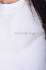 T-shirt METALLIC CUT OFF CALVIN CROP TEE WHITE CALVIN KLEIN JEANS
