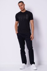 T-shirt czarny bawełniany ARMANI EXCHANGE 3DZTBK ZJ9TZ