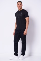 T-shirt czarny bawełniany ARMANI EXCHANGE 3DZTBK ZJ9TZ