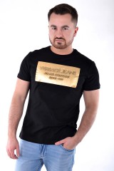 T-shirt FOIL SLIM MC BLACK VERSACE JEANS