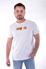 T-shirt TUM601 REG LABEL WHITE VERSACE JEANS