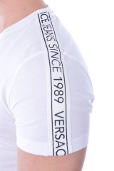 T-shirt TUM600 SLIM TAPE LOGO WHITE VERSACE JEANS
