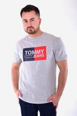 T-shirt ESSENTIAL SPLIT BOX TEE GREY TOMMY JEANS