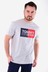 T-shirt ESSENTIAL SPLIT BOX TEE GREY TOMMY JEANS