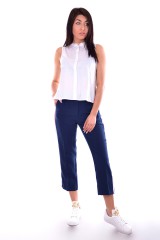 Bluzka TJW SOLID BACK PLEAT BLOUSE WHITE TOMMY JEANS