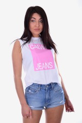 Top MUSCLE TEE WHITE CALVIN KLEIN JEANS
