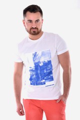 T-shirt LANDSCAPE GRAPHIC WHITE CALVIN KLEIN JEANS