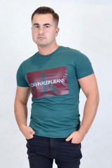 T-shirt MONOGRAM BOX LOGO GREEN CALVIN KLEIN JEANS