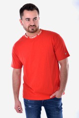T-shirt HEATHER BRANDED COLLAR TEE RED TOMMY JEANS