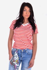 T-shirt TJW TOMMY CLASSICS V-NECK TEE FLAME SCARLET TOMMY JEANS
