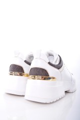 Sneakersy COSMO TRAINER WHITE BROWN MICHAEL KORS